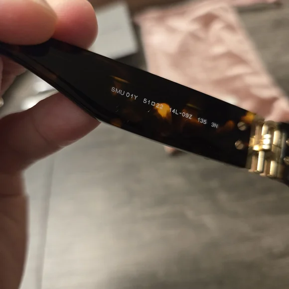 Miu Miu Sunglasses Glimpse MU 01YS 14L09Z 51-22 Honey Havana